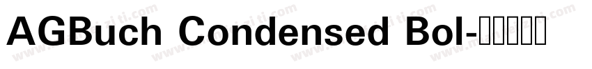 AGBuch Condensed Bol字体转换